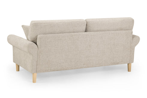 Leo Sofa Beige 3 Seater Back View